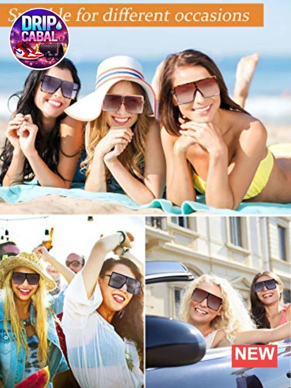 6 Oversized Square Sunglasses for Women - Fashion Shades